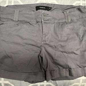 Gray cargo shorts